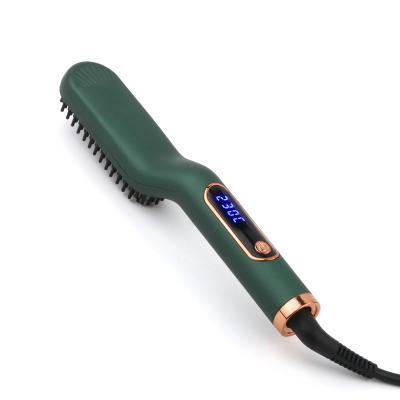 China New Arrival Electric Comb LED Digital Ceramic Hair Straightener Hair Beard Straightening Brush ST778 for sale