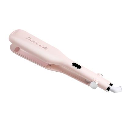 China New Technology Double PTC Easy Fast Heat Up Salon Styler Titanium Tong Hair Curler With LCD Curling Iron Hair Clip for sale