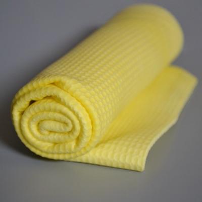 China Car care QUICK DRY superior yellow body surface waffle design pva chamois cooling towel for sale