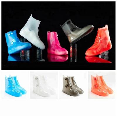 China Portable flat heel/high heel PVC running shoe covers waterproof lowes rain boots cover for sale