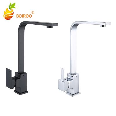 China 2022 Single Handle Hot Selling Modern Sanitary Ware Metered Taps Hot And Cold Water Mixer Taps BOiROO Factory Supplier Chrome Trend One Hole for sale