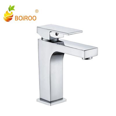 China Long Neck Stainless Steel Square BOiROO Taps Single Hole One Handle Bathroom&Kitchen Faucet Mixer Single Tap Pedestal Metered Hot Sale OEM Brass for sale