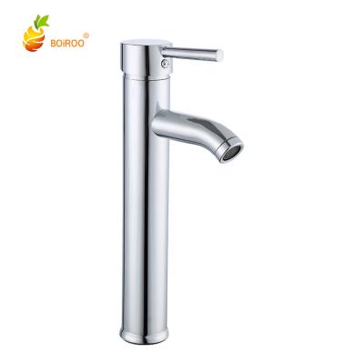 China BOiROO Trend Metered Faucet Chrome One Hole Single Handle Sink For Bathroom Faucet Hole Tap Single Water Mixer Hot&Cold Top for sale