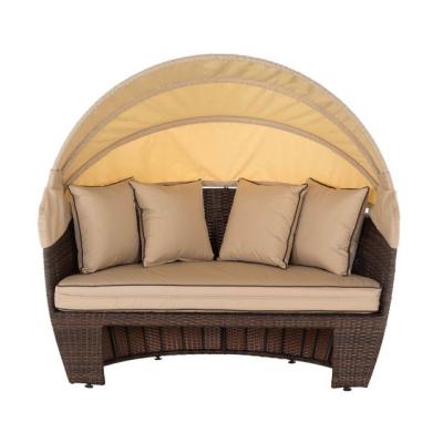 China Traditional Wholesale Comfy Venice Loveseat with Wicker and Aluminum for sale