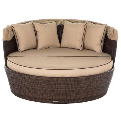 China Beautiful Traditional Hot Selling Design Black Chocolate Venice Loveseat With Aluminum Wicker for sale