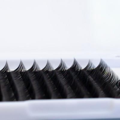 China Private Label Wholesale Natural Soft Matte Black Flat Lashes Extensions Ellipse Flat Lashes for sale