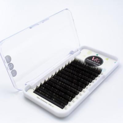 China Natural Hot Selling Soft Ellipse Long Flat Eyelash Extensions For Salon 0.10 0.15 0.20 Thickness for sale