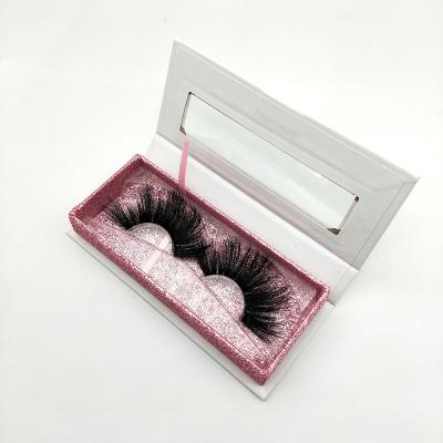 China Natural Soft High Quality Private Label 25mm Faux Mink Strip Lashes for sale