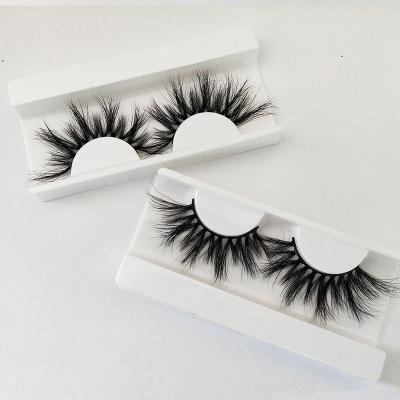 China Sale vegan 25mm natural soft whole strip 3d mink fur eyelashes private label seller for sale