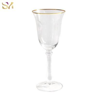 China CREATIVE White Color Wine Glass Goblets Custom Vintage Logo for sale