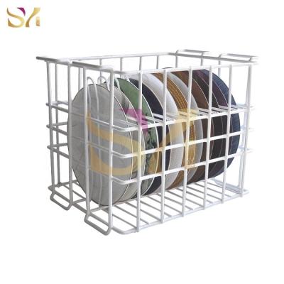 China Workable White Restaurant Charger Dish Rack Iron Storage Tray Dish Glass Frame for sale