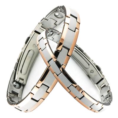 China CLASSIC Energinox Health Care Couples Bracelet 99.999 Germanium Tourmaline FIR Ion Magnetic Energy Tungsten Germanium Bracelet for sale