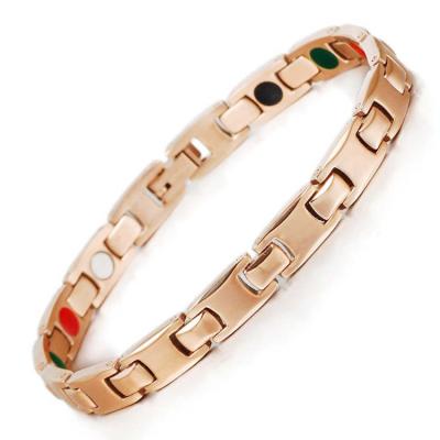 China Titanium Magnetic Power Travel Health and Tourmaline Japan Germanium Titanium Inox Taiwan Pure Titanium Bracelet for sale