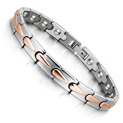 China Latest Stainless Steel Inox Gold Hand Plating Chain Bracelet, Magnetic Bracelet Men Stainless Steel Jewelry for sale