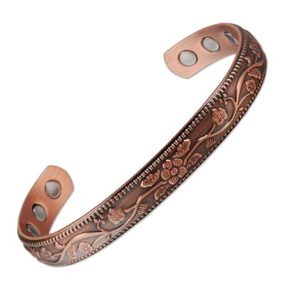 China New Pure Copper Titanium Men's Bio Magnetic Therapy Inox Bracelet Bangle for sale