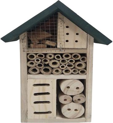 China Eco-friendly Rural Insect House Hotel Insect Nest For Gardens And Yards Great For All Color Natural Wood OEM Logo Outdoor Acccepted for sale