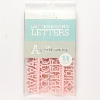 China US Hot Selling 188 Changeable Color Pink Letters For Felt Changeable Letter Board for sale