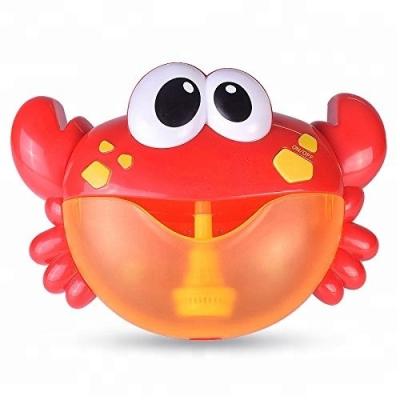 China Creative Automatic Fan Machine Bubble Maker Bubble Memories Bubble Bath Crab Battery Operated Crab Toy with 12 Nursery Rhymes for Baby for sale