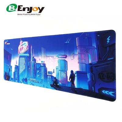 China 100% Eco-friendly Customized Printed Non Slip Premium Quality Smooth Cloth XXL Outdoor Huge Office Game Rubber Bottom Mat Pad Deskpad Along for sale