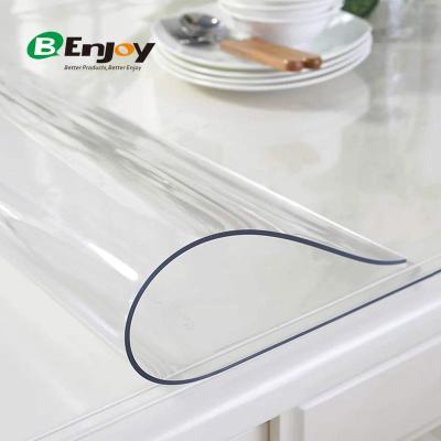 China Customized Raincoats Waterproof Transparent Crystal Clear PVC Table Cloth Cover for sale