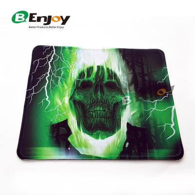 China Anti Slip Foam Rubber Bottom Custom Design Skeleton Anti-Slip Gaming Mousepad Rubber Mousepad With Locked Edge for sale