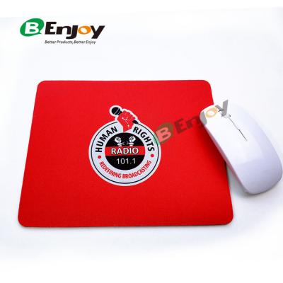 China Custom Brand Logo Print Fabric Mouse Pad, Plain Red Foam Rubber Bottom Anti Slip Mouse Pad for sale