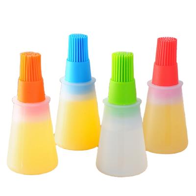 China Sustainable Basting Tools Kitchen Instruments Silicone Oil Brush Bottle Brush Kitchen Barbecue Brushes Bottle for sale