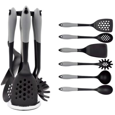 China Sustainable 6-Piece Kitchen Utensils Set - Cookware Set With Kitchen Utensil Holder Dishwasher Safe for sale