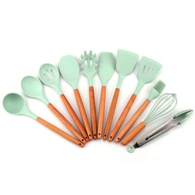 China Sustainable Kitchen Utensils Silicone Food Grade Heat Resistant Cookware Set For Kitchen Accessories for sale