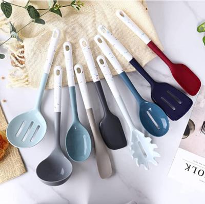 China Viable Heat Resistant Nonstick Silicone Cookware Set, 9 Utensil Set, Multicolor for sale