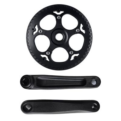 China Steel New Arrival Chainwheel & Crank 52t Alloy Chainwheel Crank Pedal Assist E-bike Parts for sale