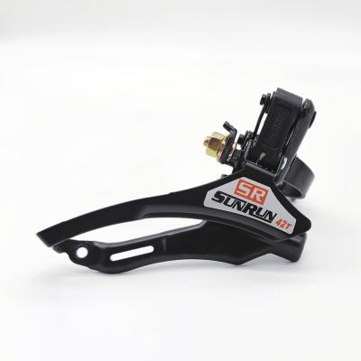 China MTB bike MTB bike parts 21 speed derailleur down swing top pull for 42T SUNRUN bicycle front derailleur for sale