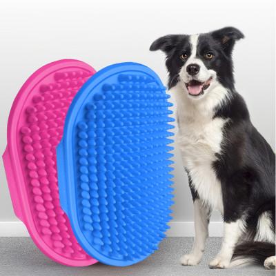 China Durable Strong Strength Dehairing Cleaning Rubber Tools Dog Products Massage Pet Bath Brush for sale