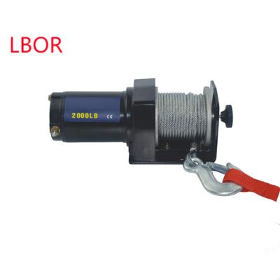 China AUTOMATIC 6.0hp/4.5kw planetary gear 6.0hp/4.5kw brake wire hand pads synthetic rope winch 2000lb for sale