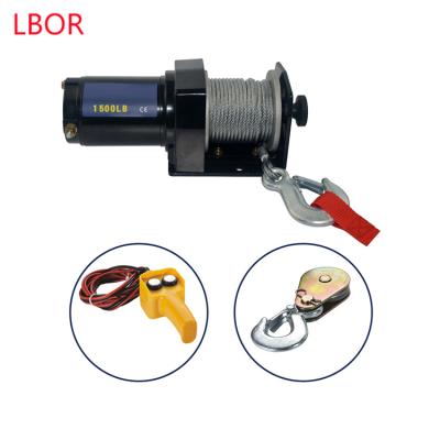 China AUTOMATIC Heavy Duty Polymer Ip67 1500lb Nylon Electric ATV/UTV Winches With Synthetic Rope For ATV/UTV for sale