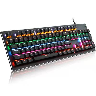 China Win-lock Hot Sale Factory Style 104Keys Blue Switches RGB Backlit Mechanical Gaming Keyboard for sale