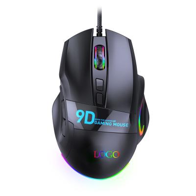 China New Design 9D Computer Gaming Mouse Optical Software Driver Mouse High End Features Good Price for sale