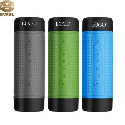 China Factory Direct Sale Video Gaming Mounting Multifunctional Power Bank Cylinder Speaker 3000mAh Portable Bicycle Audio With Led Lights for sale