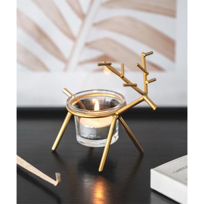 China Home Decoration Table Candle Holder Candlesticks Table Supper Gold Metal Top Candle For Christmas /weddings for sale