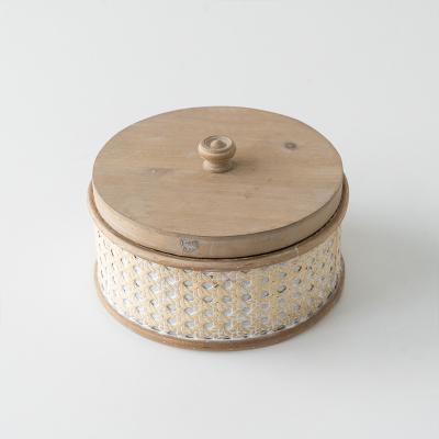 China Viable Hot Selling Quality Home Decor Jewelry Elegant Canister Storage Box With Solid Wood for sale