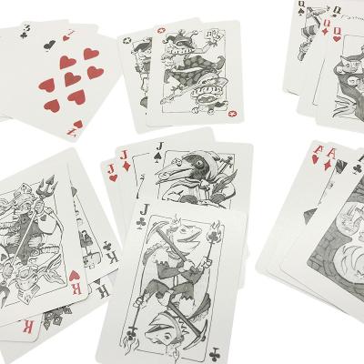 China Custom Made Full Color Paper Playing Cards With 4 Kings 54pcs for sale