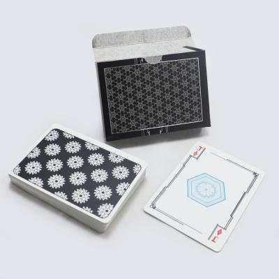 China Customize Card Game Printed Playing Cards Drawer Case Customized Silver Stamping Poker for sale