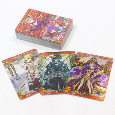 China Glossy Varnished Custom English French Spanish Japanese Language Pokemoned Card Game for sale