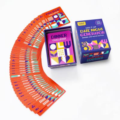 China Customized Size Fun Challenge Date Night Idea Card Game For Couples Box Included for sale