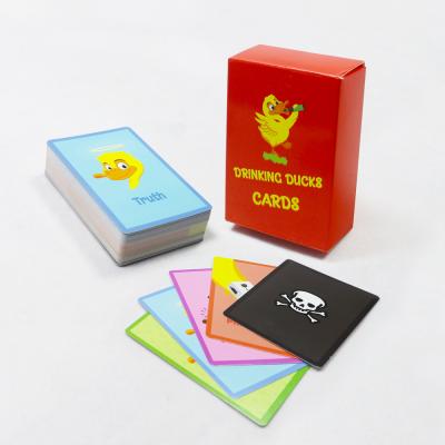 China Custom Game Cards Customize Design Printing For Duck Drinking Party Funny Paper Game for sale