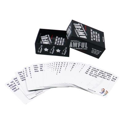 China CMYK / Pantone Color Printing Customized Design Adult Casual Activity Drinking Card Game for sale