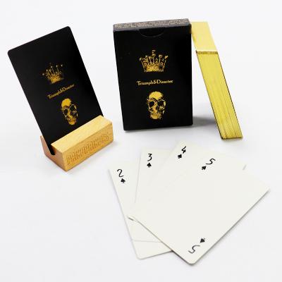 중국 CMYK 100g Custom Black Core Paper Poker Playing Cards With Gold Edge And Foil Stamping Paper Box 금색 가장자리와 필름 스탬핑 종이 상자 판매용