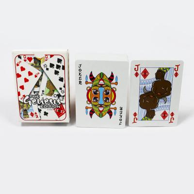 China Customized Advertising Club Official Poker Playing Cards Printed African Style Paper for sale