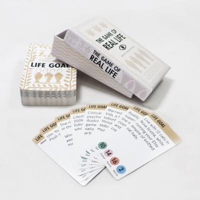 China Custom Daily Positive Real Life Cards Question Hint Factory Printing Carte Affirmation Personnalis Cards Game For Adult for sale