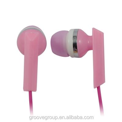 China in-ear wired silicone headphones with flat cable for sale